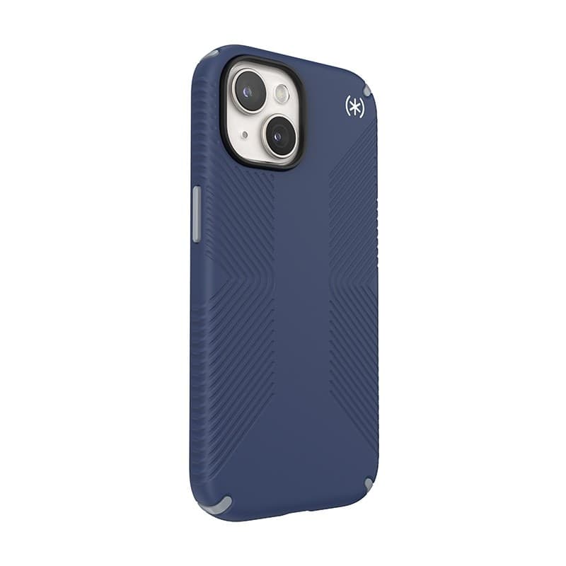 Speck Presidio2 Grip Magsafe - Custodia per iPhone 16e / iPhone 15 / iPhone 14 / iPhone 13 (Blu costiero / Grigio polvere / Bian - 3