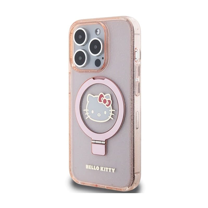 Hello Kitty Ring Stand Glitter Electrop Logo MagSafe - iPhone 15 Pro Case (pink) - 2