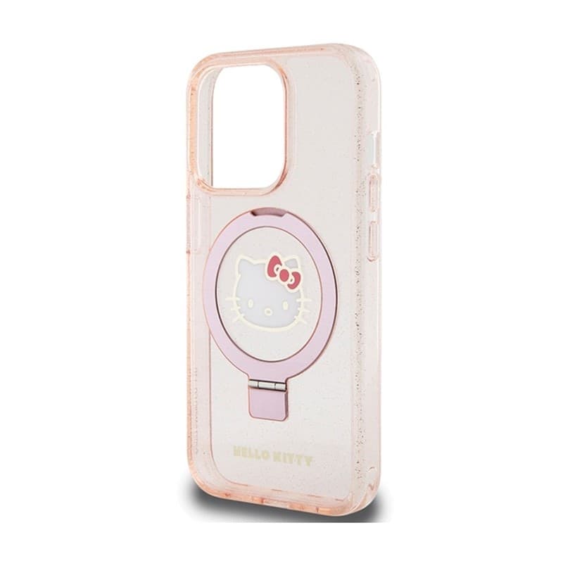 Hello Kitty Ring Stand Glitter Electrop Logo MagSafe - iPhone 15 Pro Case (pink) - 6