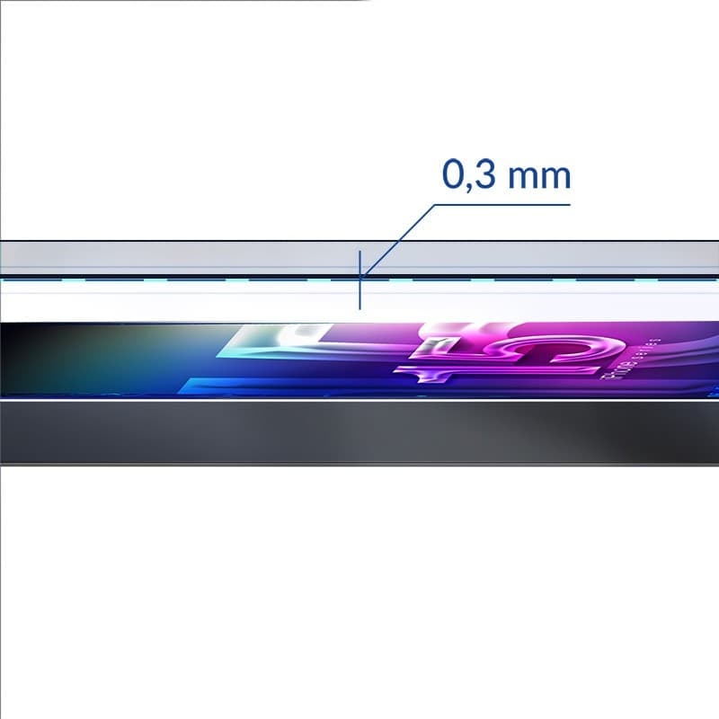 3mk HardGlass Max Lite - Tempered Glass for iPhone 15 Pro (Black) - 9