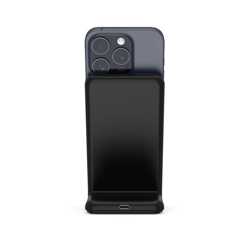 Crong MagSpot Stand - Caricabatterie wireless 2 in 1 con MagSafe per iPhone e AirPods (nero) - 6