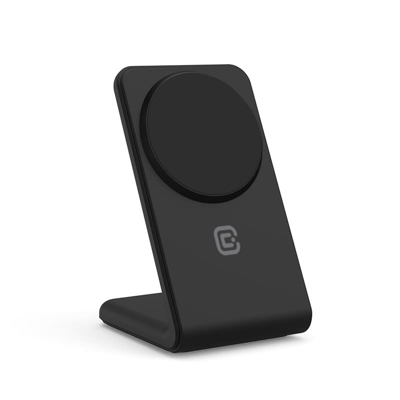 Crong MagSpot Stand - Caricabatterie wireless 2 in 1 con MagSafe per iPhone e AirPods (nero) - 7