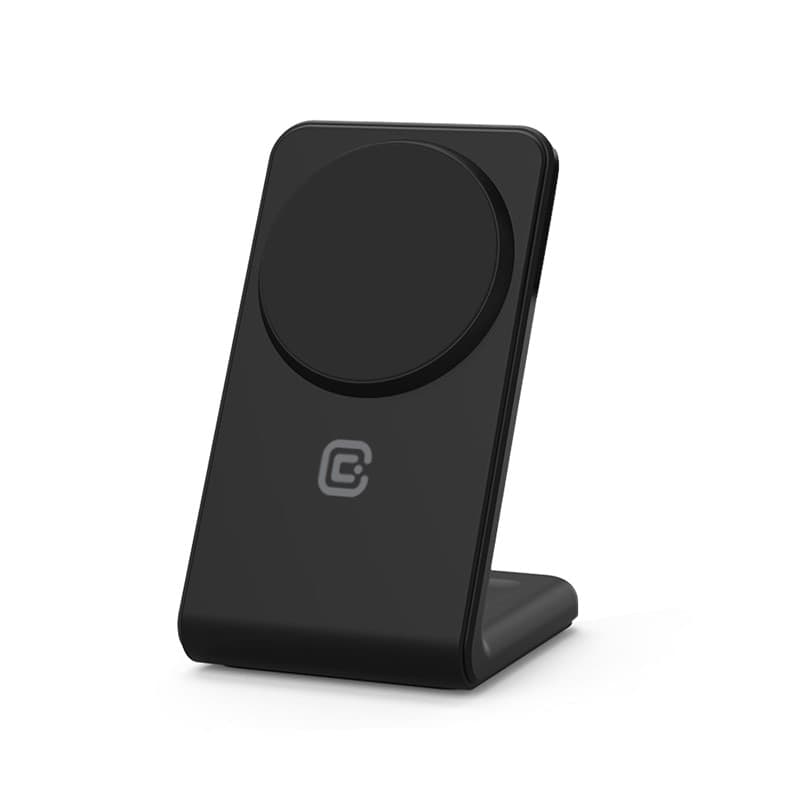 Crong MagSpot Stand - Caricabatterie wireless 2 in 1 con MagSafe per iPhone e AirPods (nero) - 8