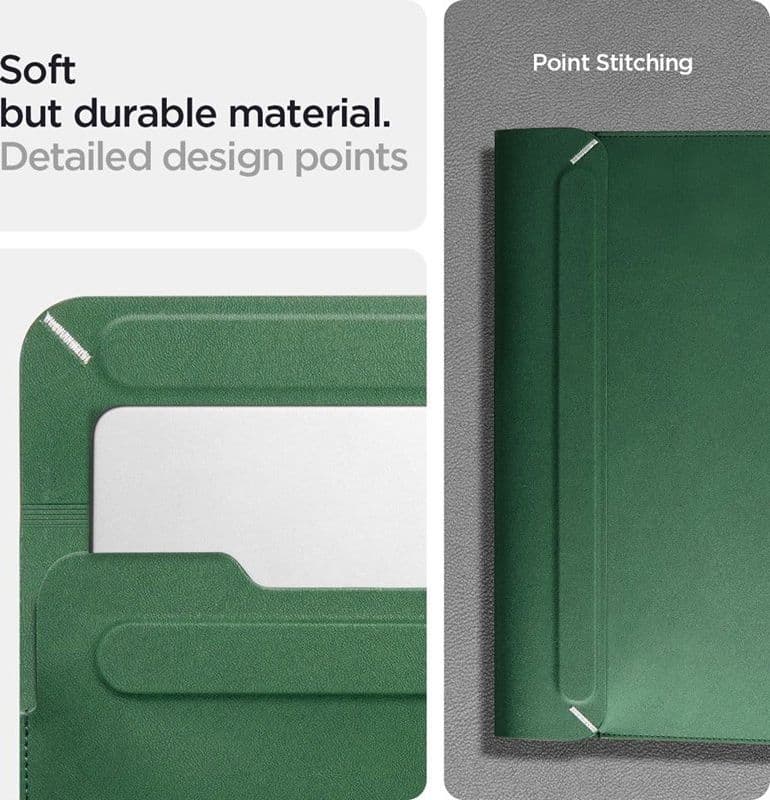 Spigen Valentinus Sleeve Laptop - 15" / 16" Notebook Case (Jeju Green) - 6