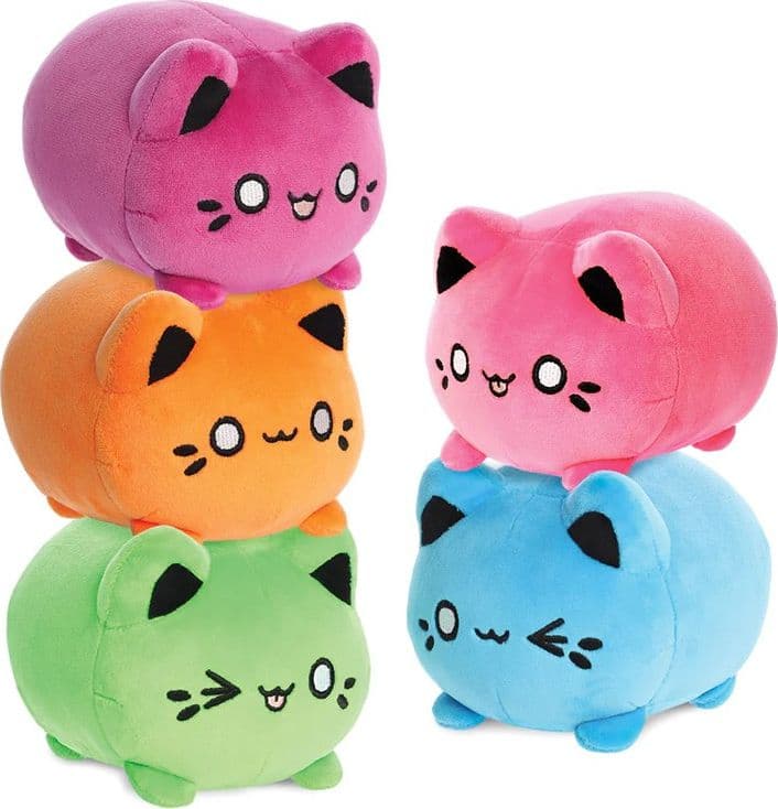 Tasty Peach - Plush Mascot 9 cm Vivid Pink Meowchi - 6