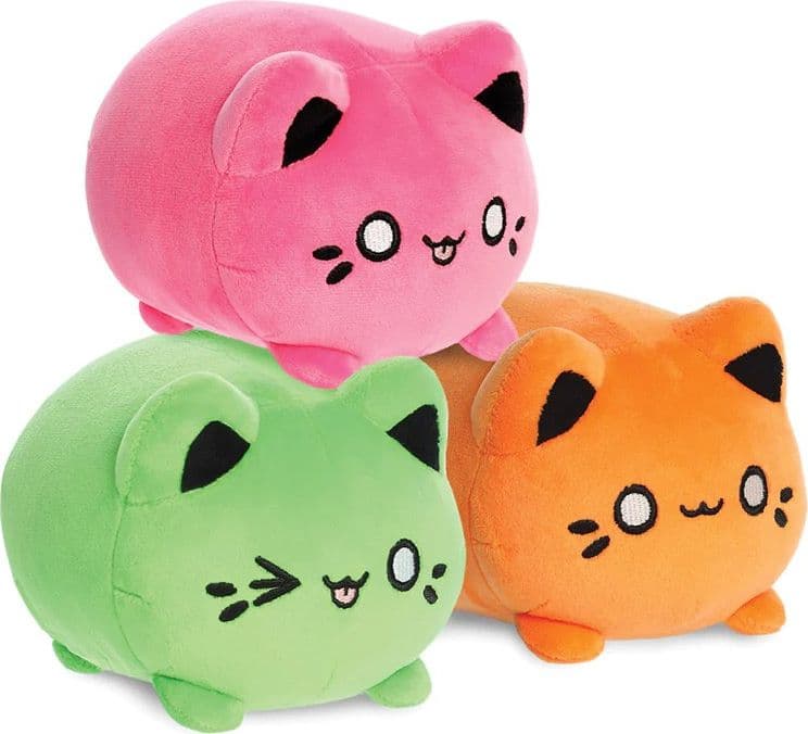 Tasty Peach - Plush Mascot 9 cm Vivid Pink Meowchi - 7