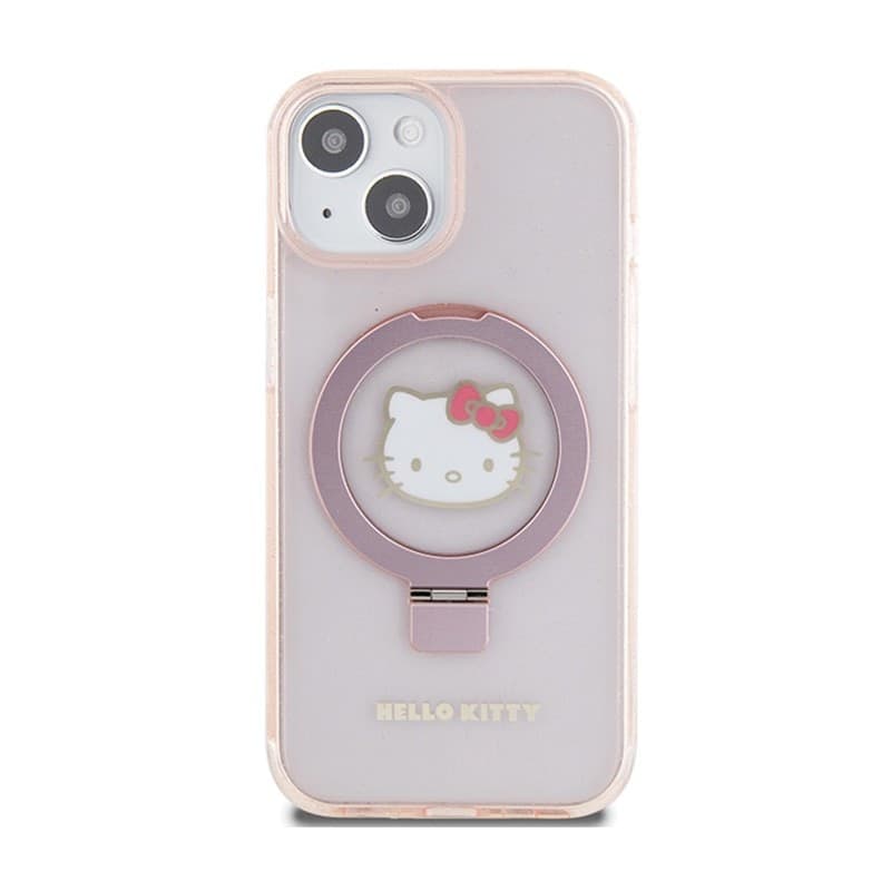 Hello Kitty Ring Stand Glitter Electrop Logo MagSafe - Case iPhone 15 / 14 / 13 (pink) - 3