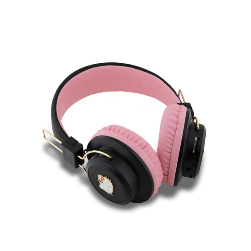 Hello Kitty Metal Logo Round Shape - Bluetooth wireless in-ear headphones V5.3 (pink) - 2