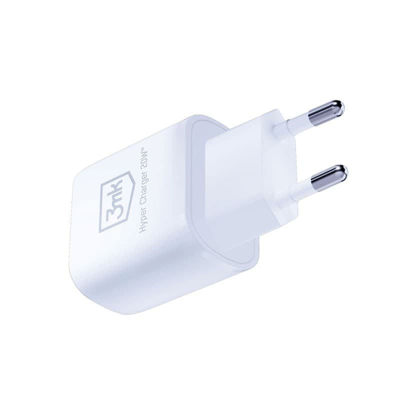 3mk Hyper Charger - USB-A QC 3.0 + USB-C PD 20W mains charger (White) - 2