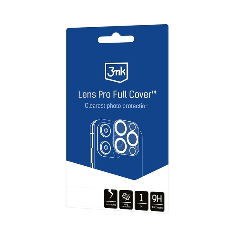 3mk Lens Pro Full Cover - Camera Lens Glass for iPhone 15 Pro / 15 Pro Max - 10