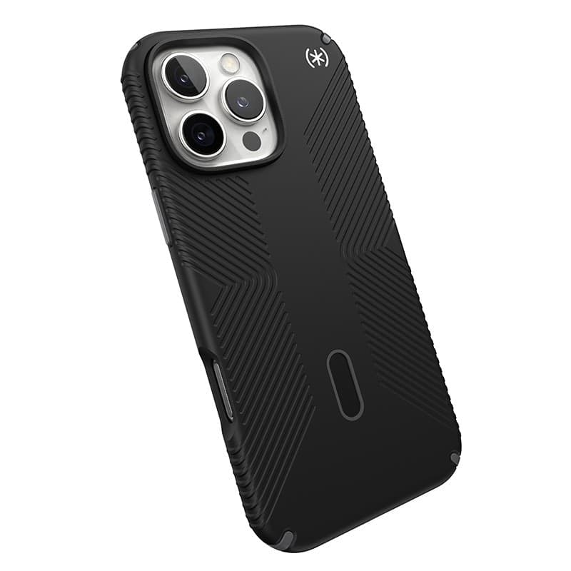 Speck Presidio2 Grip ClickLock e MagSafe - Custodia per iPhone 16 Pro Max (Nero / Grigio Ardesia / Bianco) - 8
