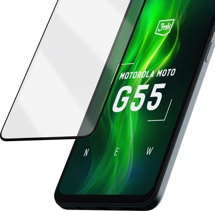 3mk HardGlass Max Lite - Tempered glass for Motorola Moto G55 5G (Black) - 4