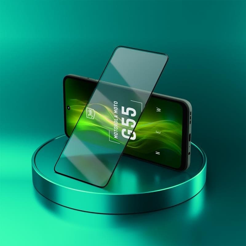 3mk HardGlass Max Lite - Tempered glass for Motorola Moto G55 5G (Black) - 5