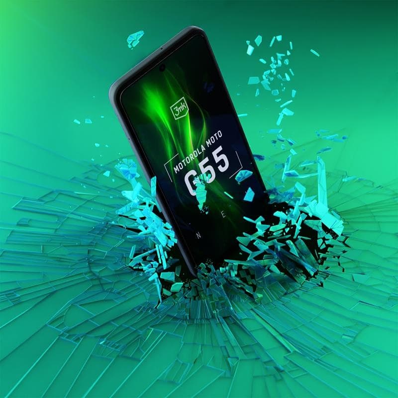 3mk HardGlass Max Lite - Tempered glass for Motorola Moto G55 5G (Black) - 7