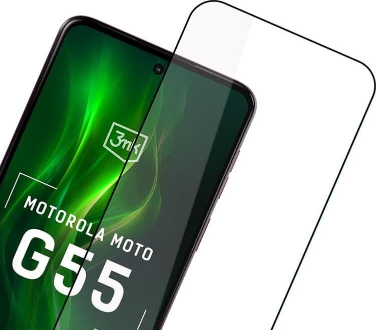 3mk HardGlass Max Lite - Tempered glass for Motorola Moto G55 5G (Black) - 9