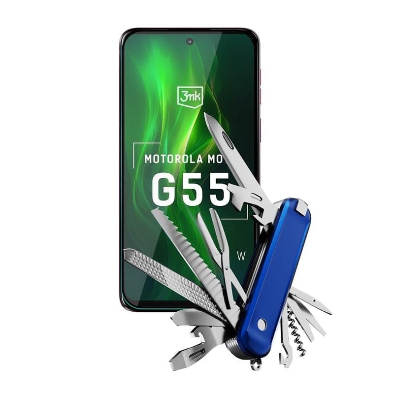 3mk HardGlass Max Lite - Tempered glass for Motorola Moto G55 5G (Black) - 10