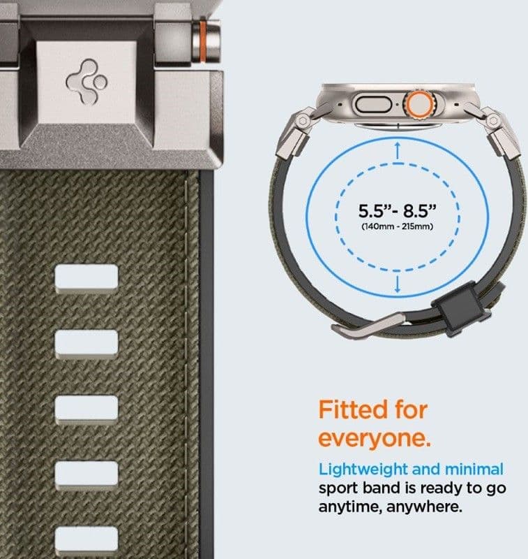 Spigen DuraPro Armor - Band for Apple Watch 44/45/46/49 mm (Military Green) - 10
