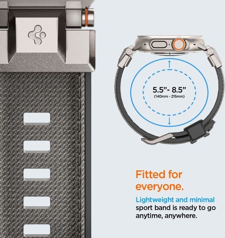 Spigen DuraPro Armor - Band for Apple Watch 44/45/46/49 mm (Grey) - 10