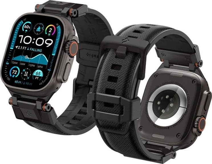 Spigen DuraPro Armor - Band for Apple Watch 44/45/46/49 mm (Black Edition) - 2