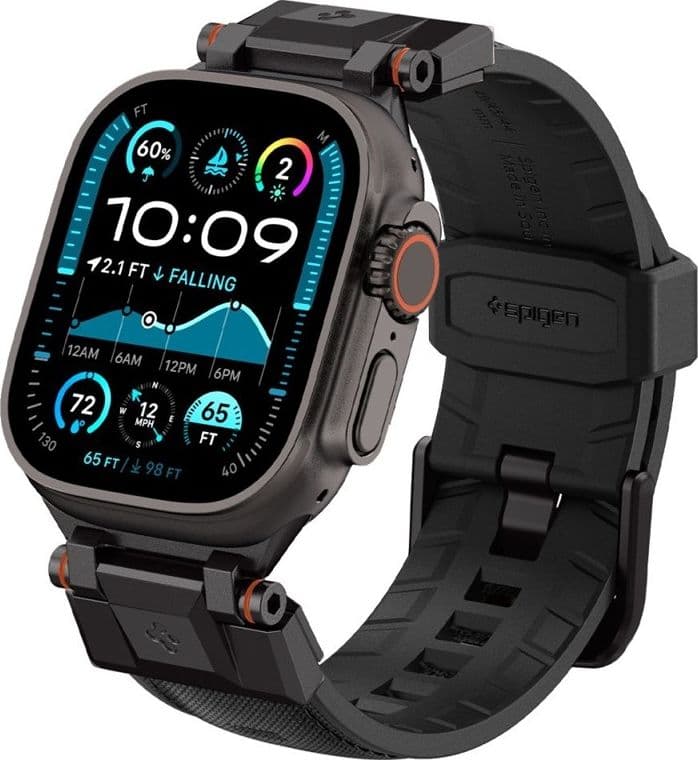 Spigen DuraPro Armor - Band for Apple Watch 44/45/46/49 mm (Black Edition) - 3