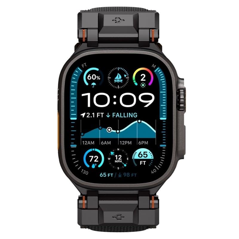 Spigen DuraPro Armor - Band for Apple Watch 44/45/46/49 mm (Black Edition) - 9