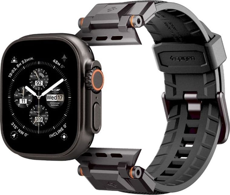 Spigen DuraPro Armor - Band for Apple Watch 44/45/46/49 mm (Black Edition) - 10
