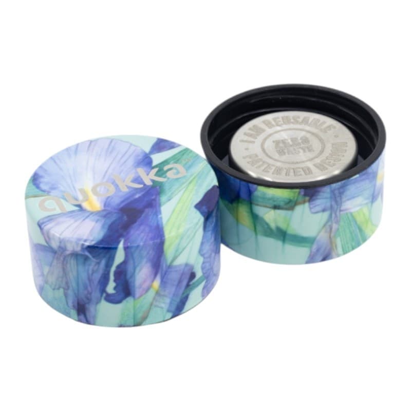 Quokka Solid - Borraccia termica in acciaio inox 510 ml (Blue Irises) - 4