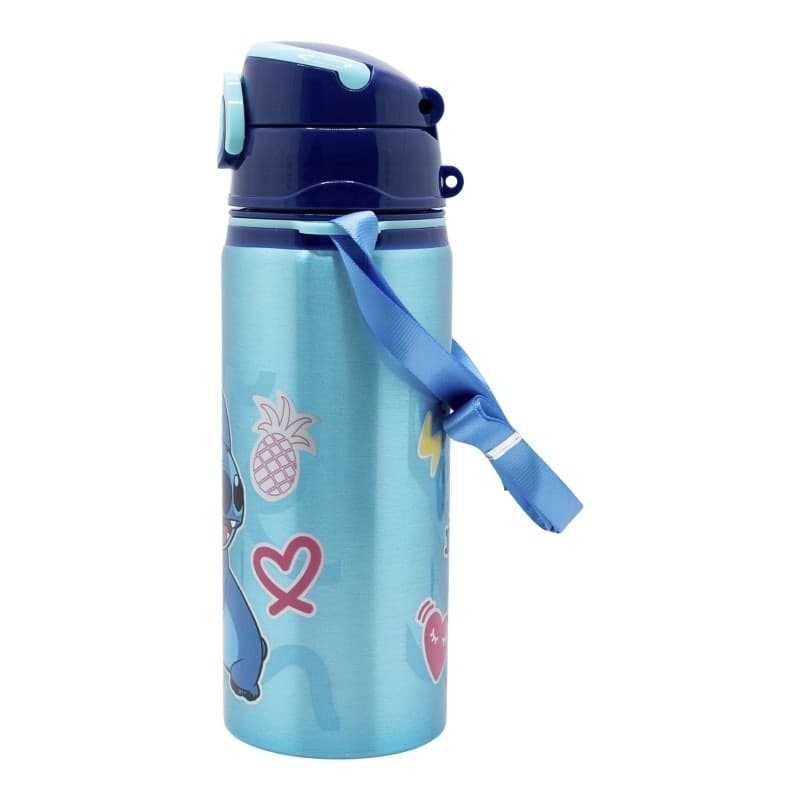 Disney Stitch - Borraccia in alluminio con cannuccia e cinturino 730 ml - 2