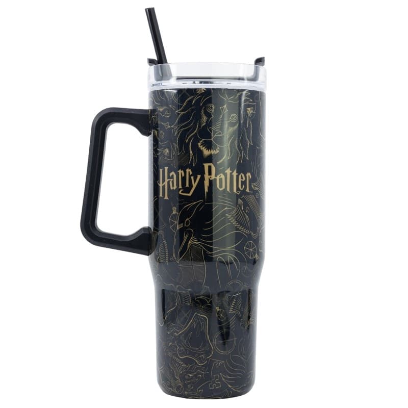 Harry Potter - Tazza termica XL Rambler in acciaio inossidabile della collezione Golden Magic 940 ml - 2
