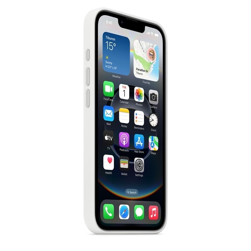 Apple Silicone Case – Silicone Case with MagSafe for iPhone 16e (White) - 3