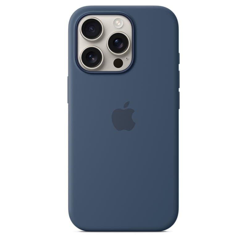 Apple Silicone Case – Silicone Case with MagSafe for iPhone 16 Pro (Denim) - 3