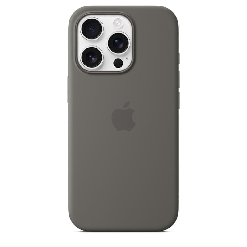 Apple Silicone Case – Silicone Case with MagSafe for iPhone 16 Pro (Stone Gray) - 3