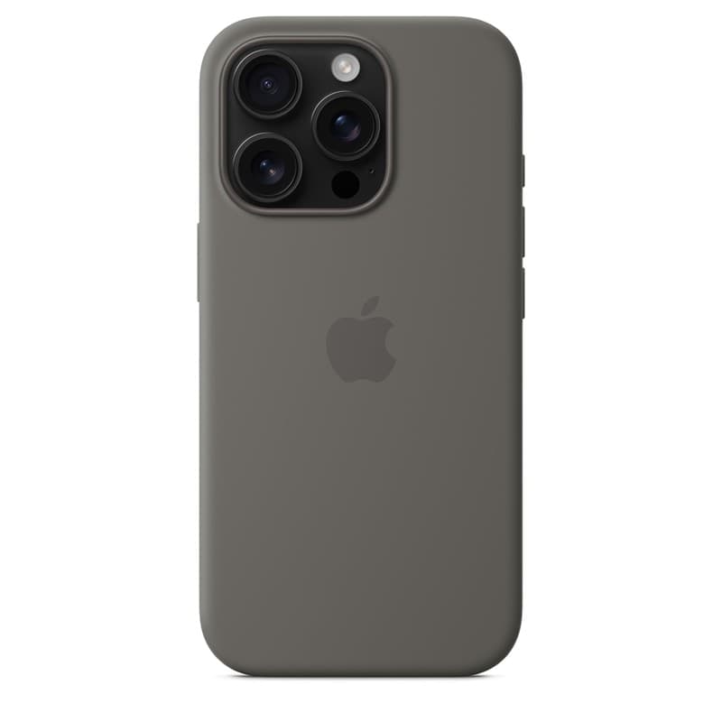 Apple Silicone Case – Silicone Case with MagSafe for iPhone 16 Pro (Stone Gray) - 4