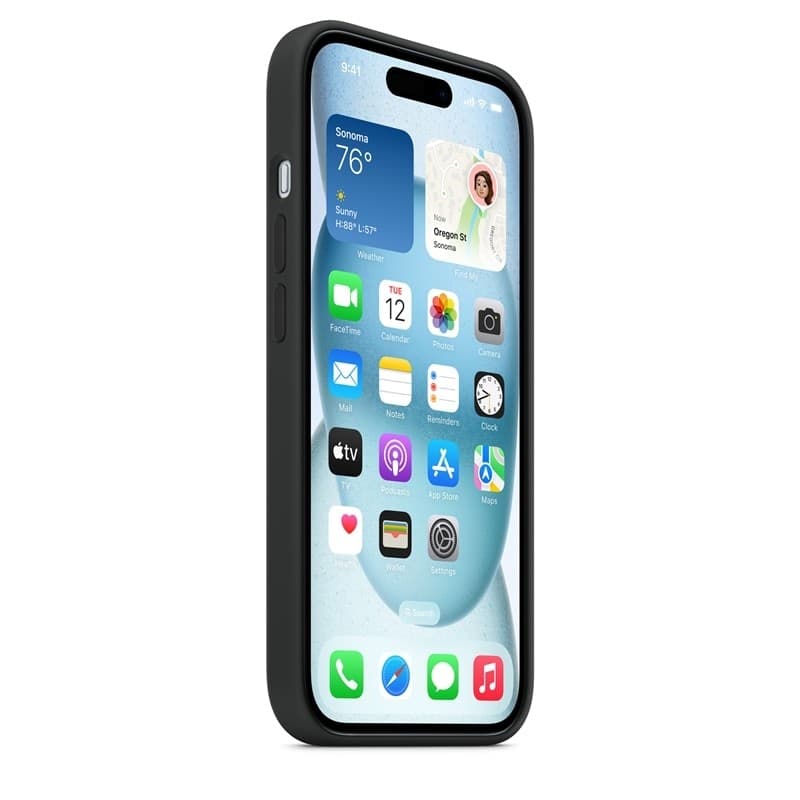 Apple Silicone Case – Silicone Case with MagSafe for iPhone 15 (Black) - 7