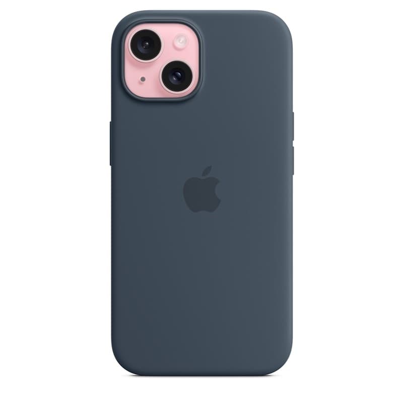 Apple Silicone Case – Silicone Case with MagSafe for iPhone 15 (Storm Blue) - 2