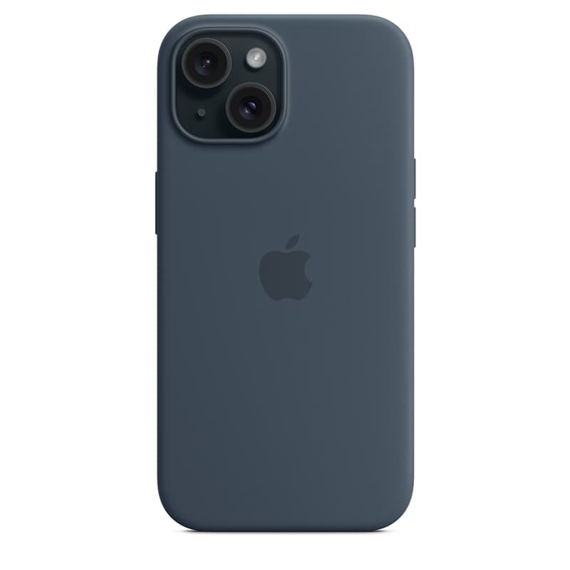 Apple Silicone Case – Silicone Case with MagSafe for iPhone 15 (Storm Blue) - 5