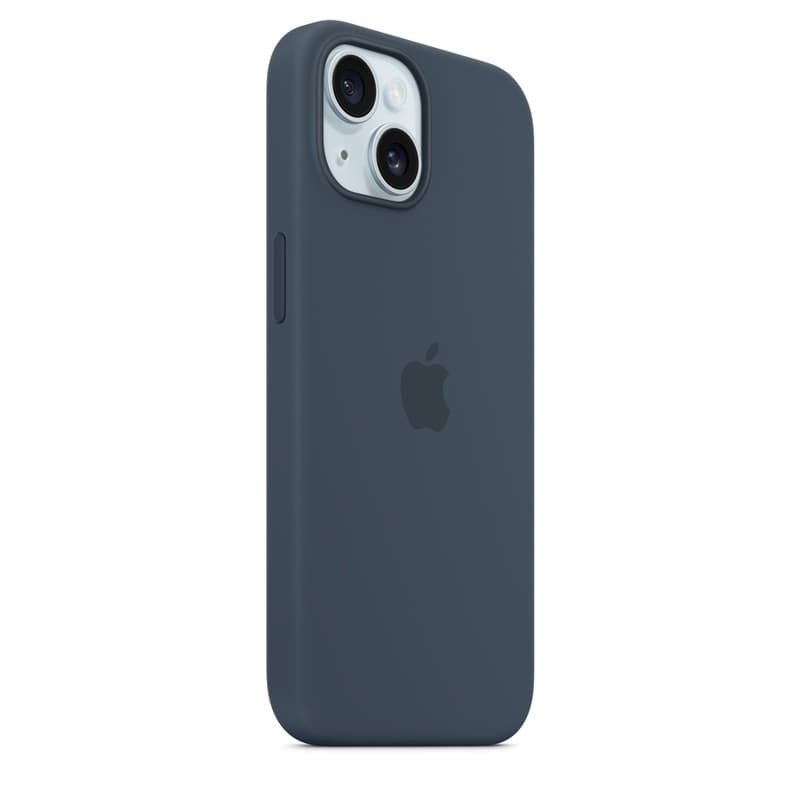 Apple Silicone Case – Silicone Case with MagSafe for iPhone 15 (Storm Blue) - 6