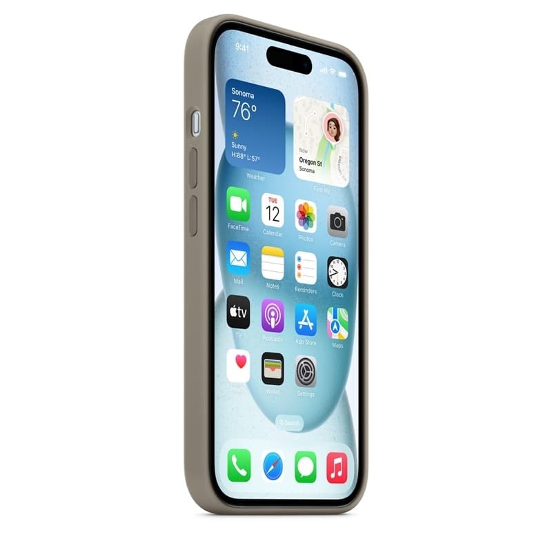 Apple Silicone Case – Silicone Case with MagSafe for iPhone 15 (Clay) - 7