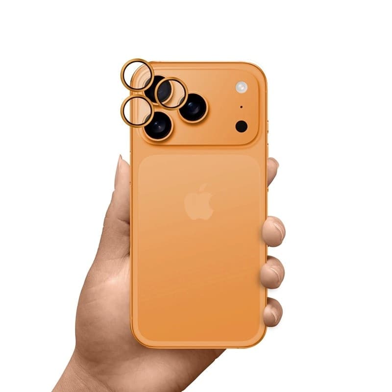 3mk HARDY Lens Protection Pro - Camera Lens Glass for iPhone 17 Pro / iPhone 17 Pro Max (Orange) - 6