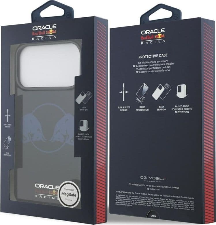 Custodia Red Bull IML Transparent Two Bulls MagSafe per iPhone 17 Pro Max (blu navy) - 8