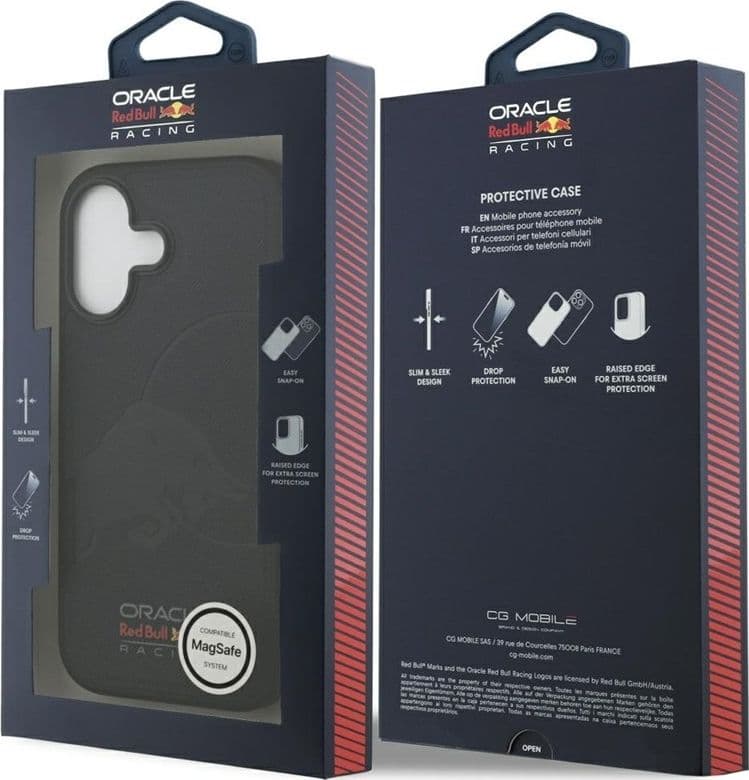 Custodia Red Bull Meshed Debossed Bull MagSafe per iPhone 17 (blu navy) - 8