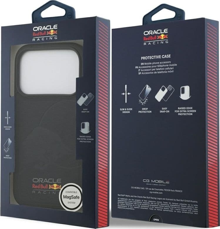 Custodia Red Bull Meshed Debossed Bull MagSafe per iPhone 17 Pro (blu navy) - 8