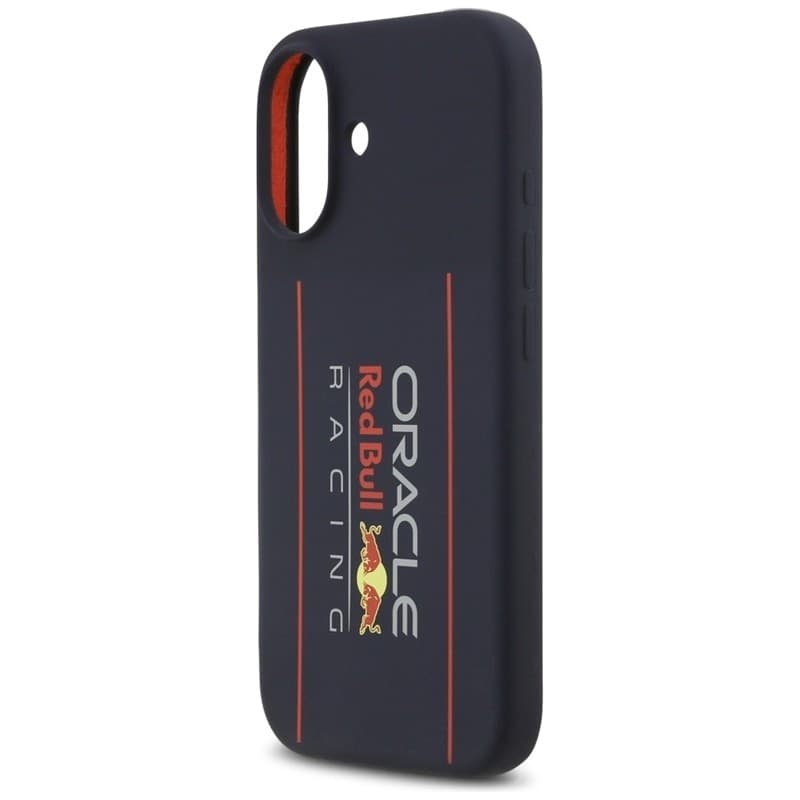 Custodia MagSafe in silicone con logo verticale oversize Red Bull per iPhone 17 (blu navy) - 5