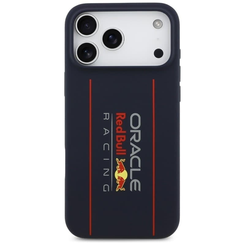 Custodia MagSafe in silicone Red Bull con logo verticale oversize - iPhone 17 Pro Max (blu navy) - 3