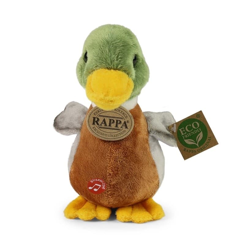 Rappa - Plush Realistic Toy Mallard Duck with Sound 22 cm Eco-Friendly - 2