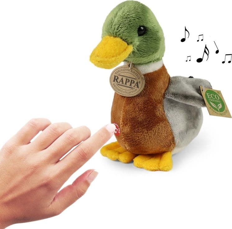 Rappa - Plush Realistic Toy Mallard Duck with Sound 22 cm Eco-Friendly - 5