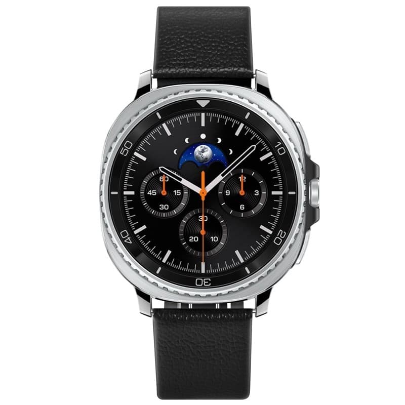 Spigen Enzo - Genuine Leather Strap for Samsung Galaxy Watch 8 / 8 Classic 40 / 44 / 46 mm (Black) - 2
