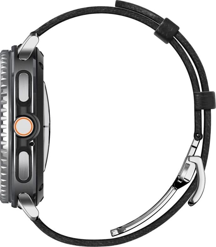 Spigen Enzo - Genuine Leather Strap for Samsung Galaxy Watch 8 / 8 Classic 40 / 44 / 46 mm (Black) - 3