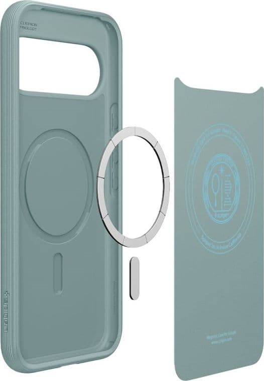 Spigen Parallax Mag MagSafe - Custodia per Google Pixel 10 / 10 Pro (verde salvia) - 10