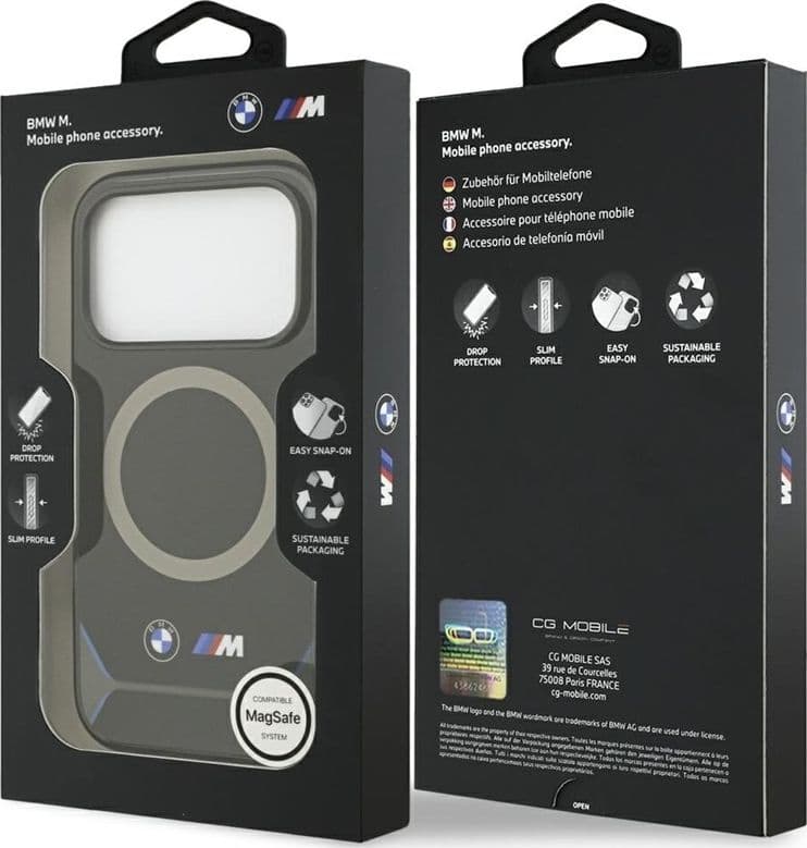 BMW M IML Metal Buttons & Logo MagSafe - Case iPhone 17 Pro (black-blue) - 8